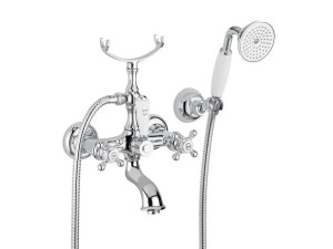 Хромированный латунный настенный смеситель для ванны