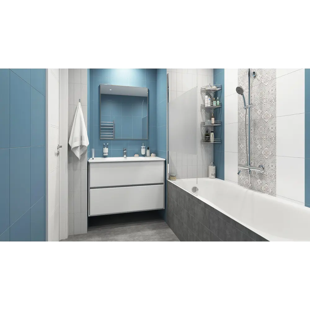 Плитка настенная «Патч» 35x25 см 1.4 м2, цвет серый BELANI STLM-2037446 - Вид №3