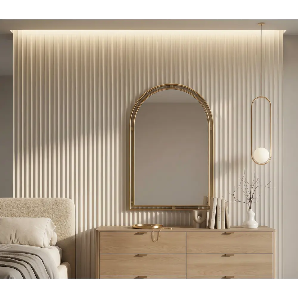 Реечная панель Волна прямоугольник МДФ цвет белый 2700x122x12 мм 4 шт Santreyd STLM-2160887 - Вид №3