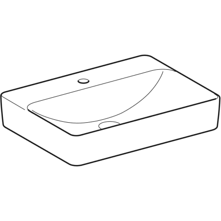 500.781.01.2 Накладная раковина Geberit VariForm прямоугольной формы, с полкой для отверстия под смеситель Geberit  - Вид №6