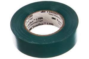 15926256 Изолента ПВХ Temflex 1300 зеленая, рулон 19 мм x 20 м 7100080343 3М