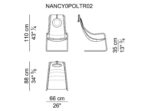 Кожаное консольное кресло с подлокотниками i 4 Mariani ARCH-00007559 - Вид №2