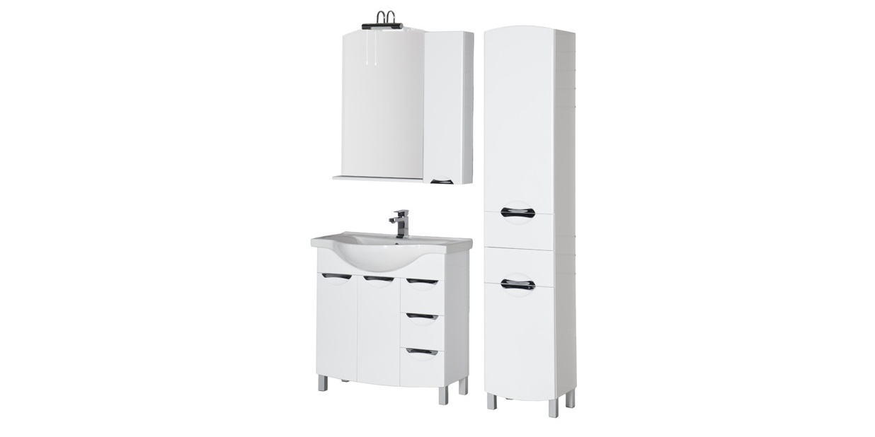 Комплект мебели Aquanet Асти 85 белый 00177796 - Вид №2