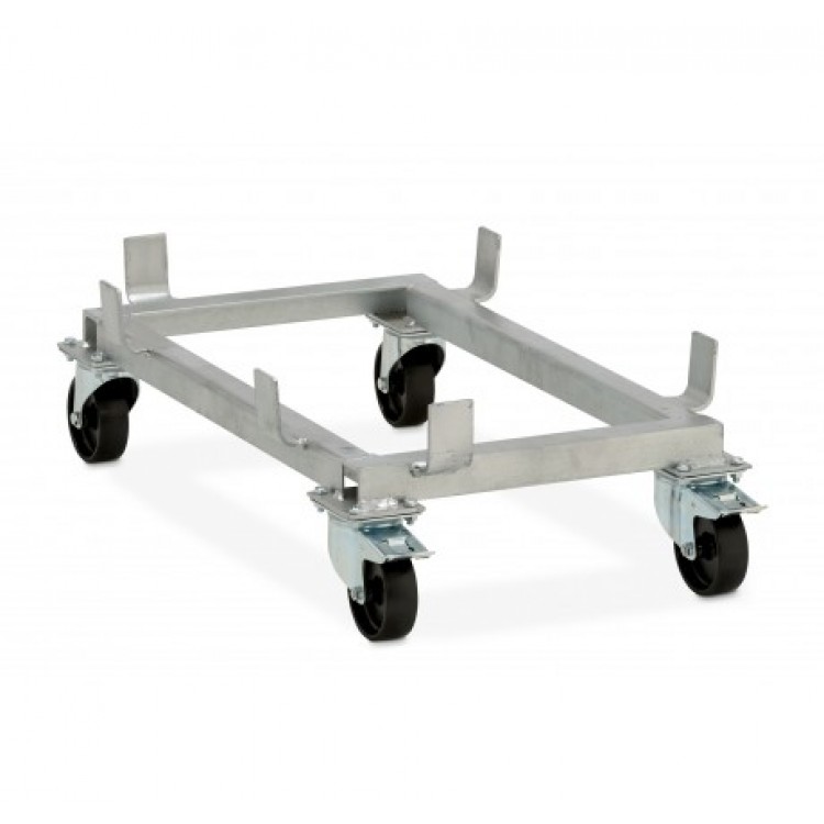 8012 СЕМО Подставка для контейнера CEMO GRP на колесах оцинкованная стальная рама 1100 л. Вес 25 кг 