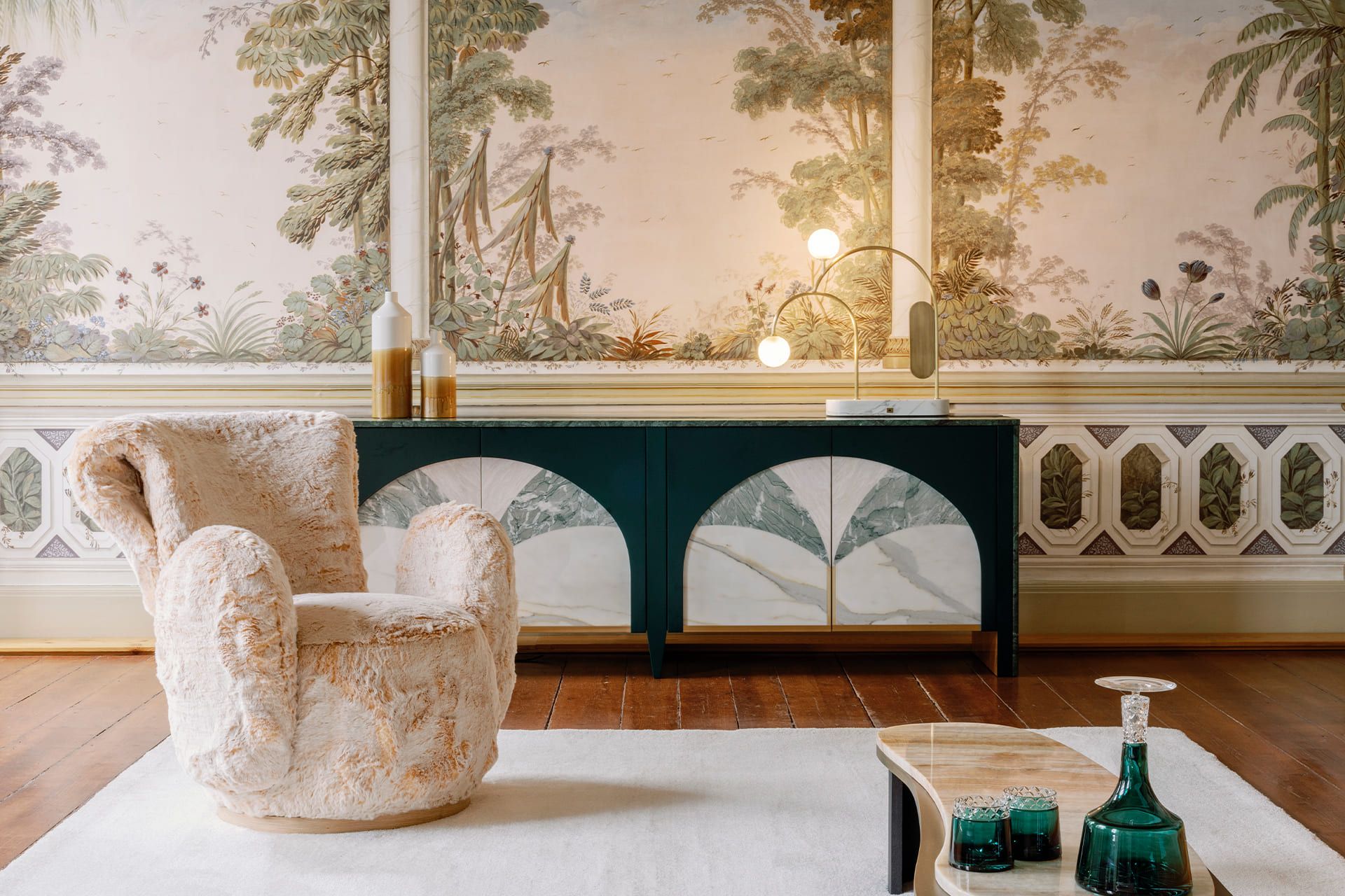 Мраморный шкаф с распашными дверями Greenapple Biloba ARCH-00040275 - Вид №6