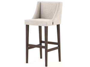 Высокий тканевый стул с подставкой для ног