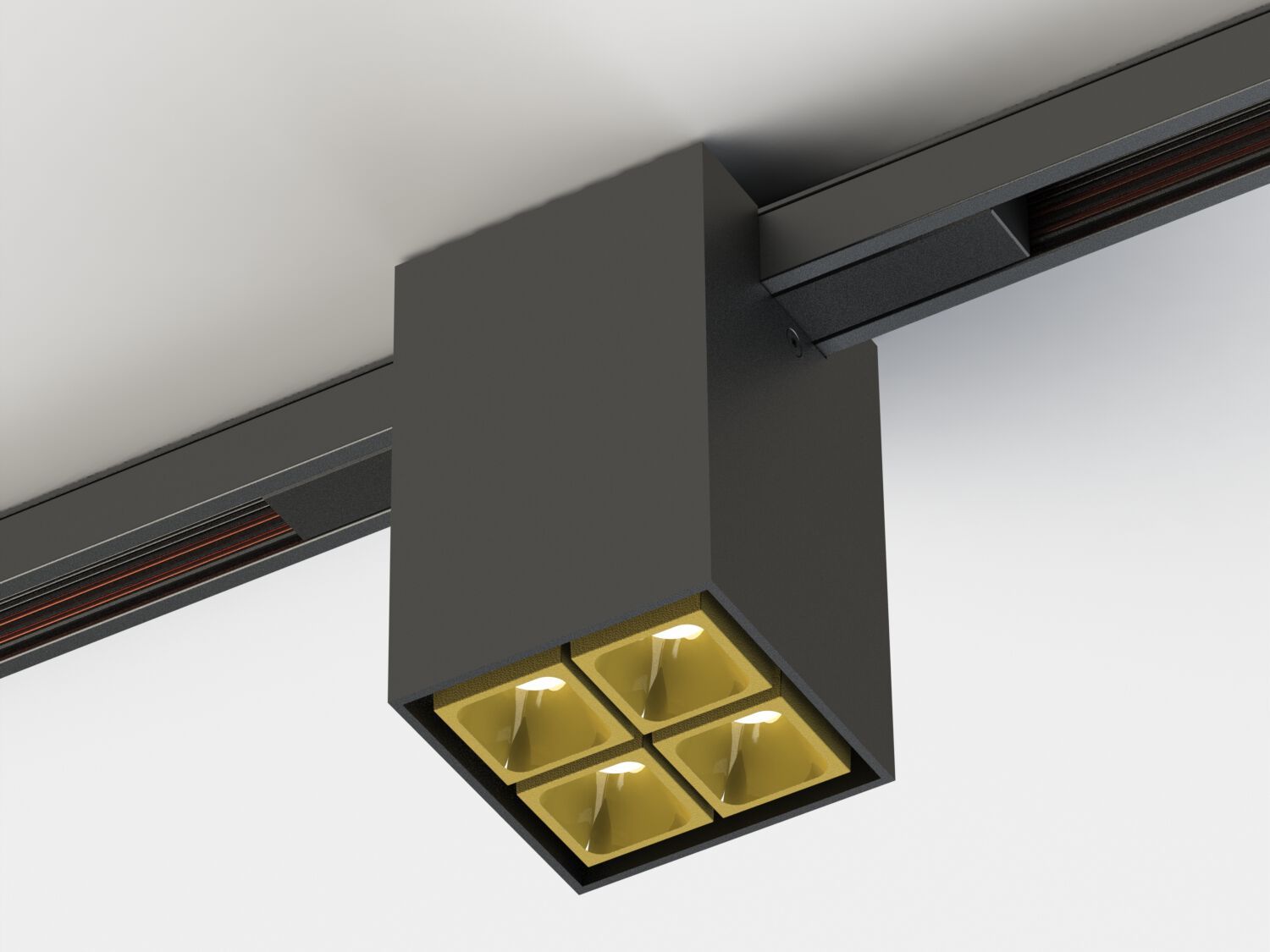 Потолочный алюминиевый квадратный светодиодный прожектор Lucifero's мини-трек-потолок ARCH-00083622 - Вид №3