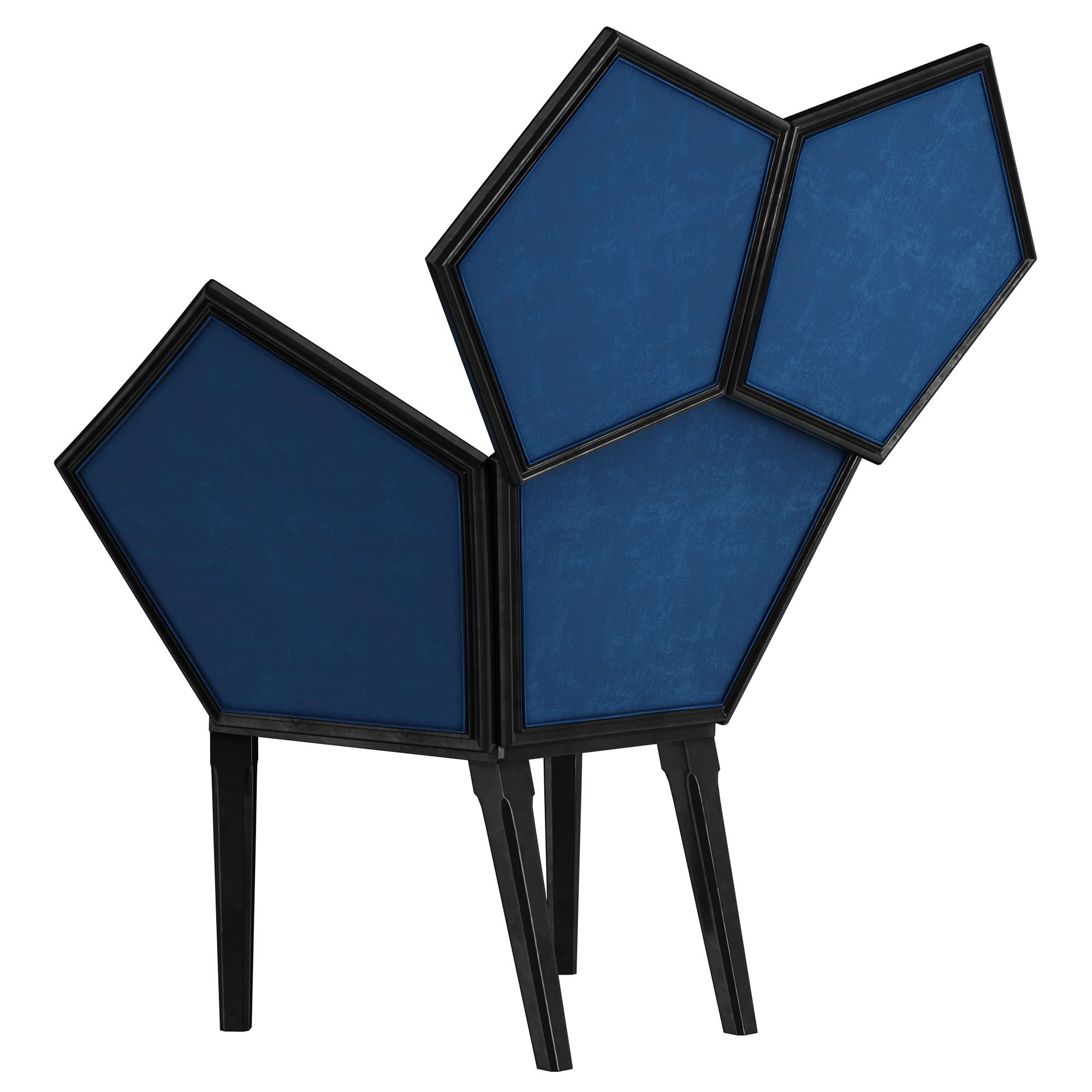 Бархатное кресло с подлокотниками Fratelli Boffi Blue Lyric ARCH-00126831 - Вид №3