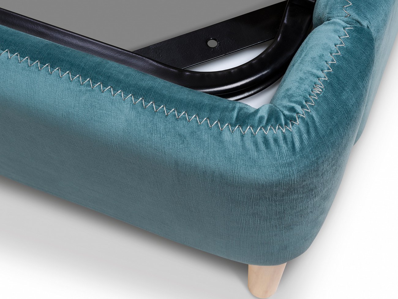 Кровать двуспальная 180х200 из велюра бирюзовая Brighton KELLY LOUNGE ДИЗАЙНЕРСКИЕ 045500 Зеленый  - Вид №6