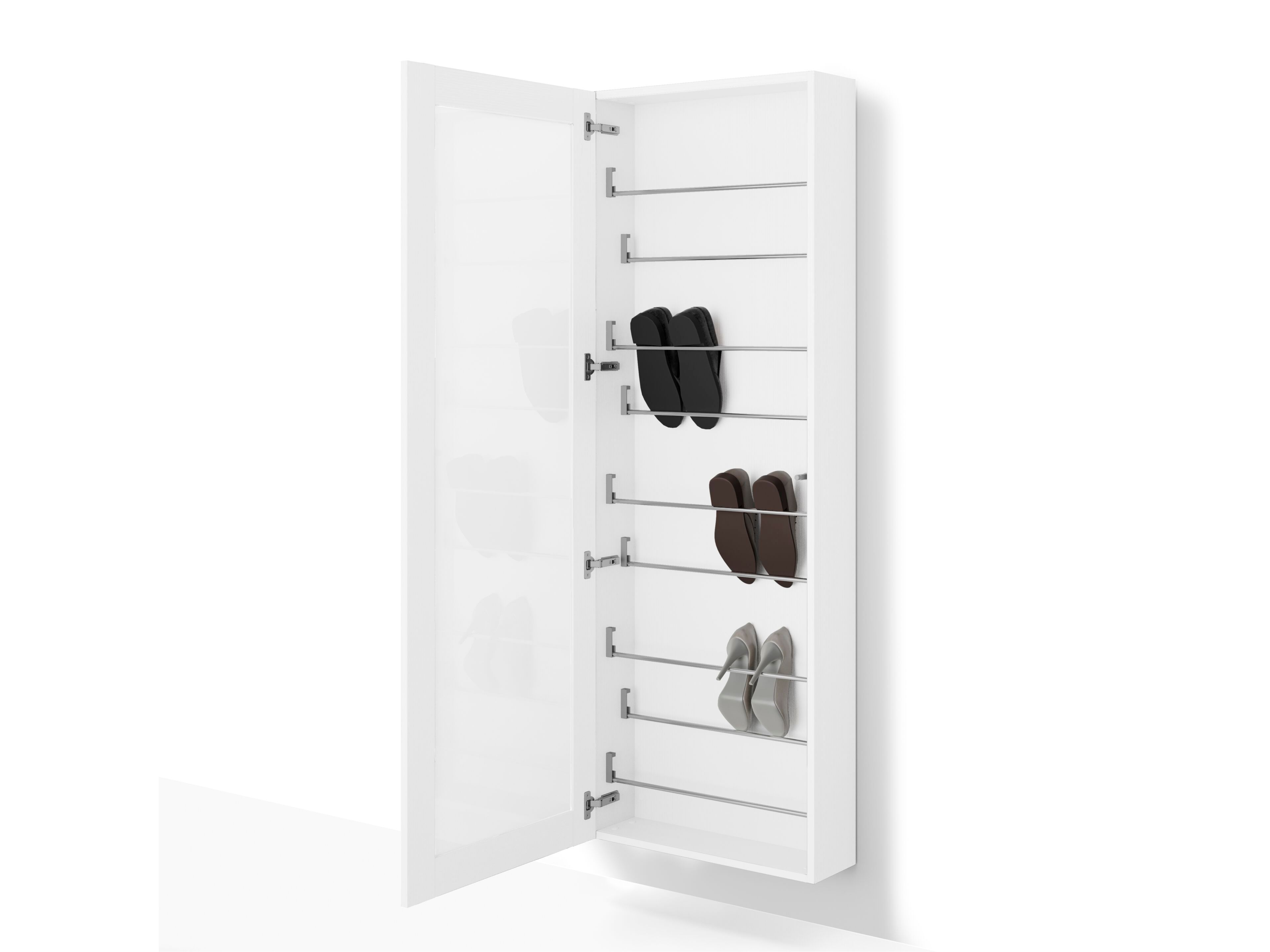 Подвесной стеллаж для обуви из белого ясеня Mobili Fiver Rachele ARCH-00071363 - Вид №2