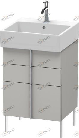 VA658400707 Vero Air Тумбочка напольная Бетонно-серый матовый декор Duravit