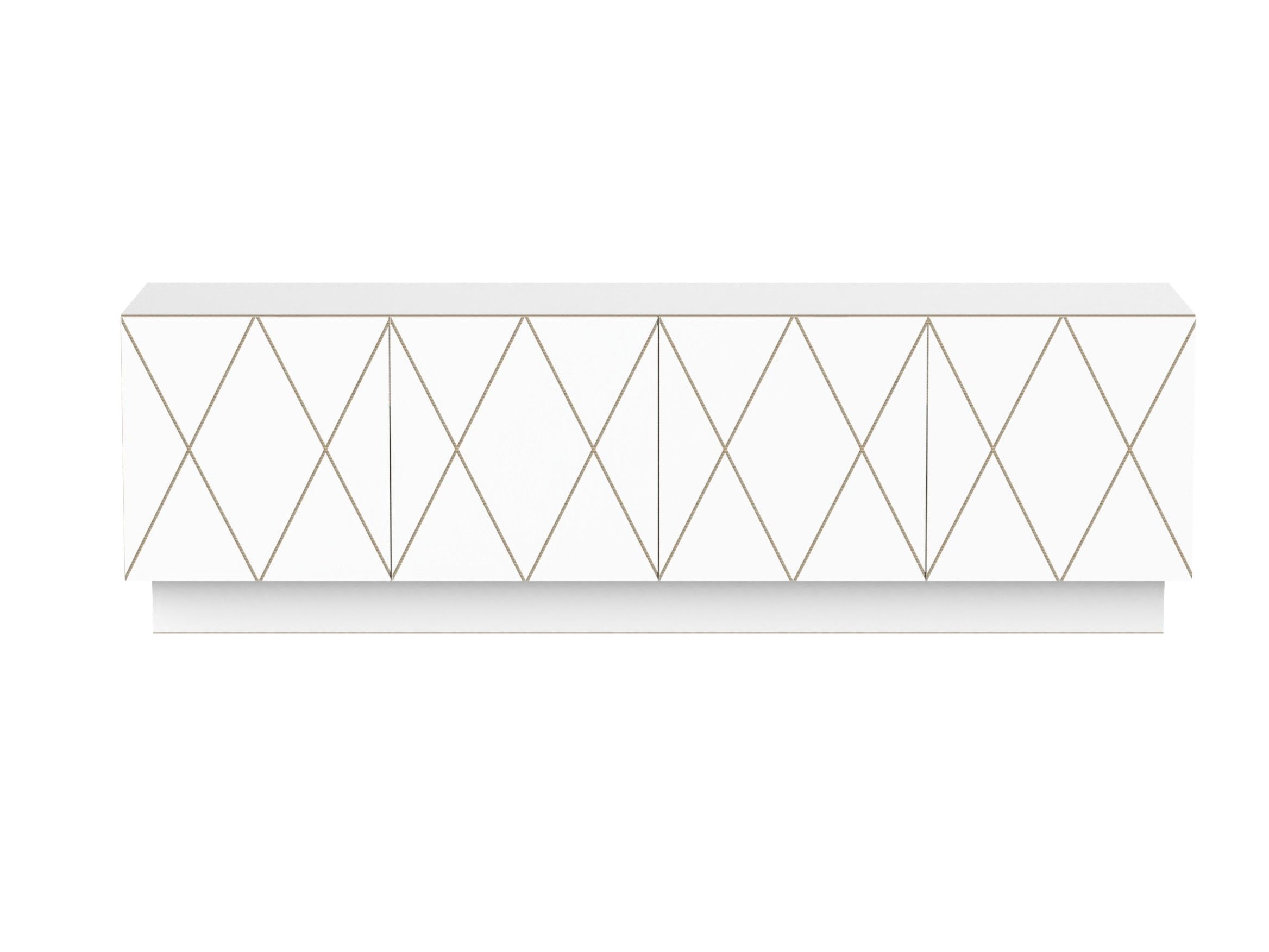Низкий березовый ТВ-шкаф с распашными дверцами Radis Romb ARCH-00136538