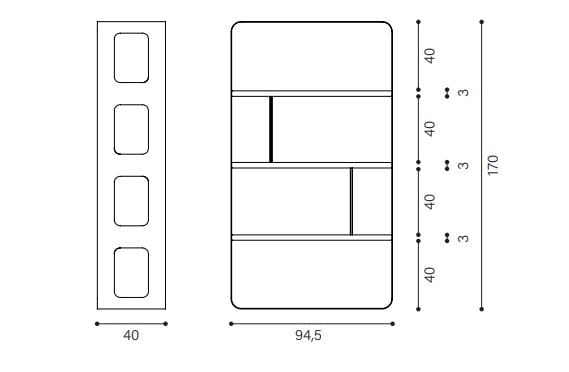 Книжный шкаф из железа Devina Nais Academy ARCH-00027298 - Вид №6