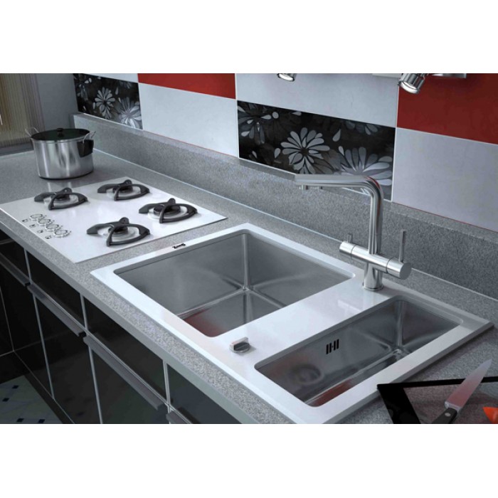 Zorg GL 8051-2 white Мойка кухонная прямоугольная Zorg  - Вид №3