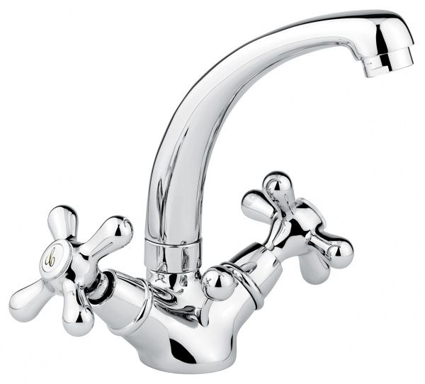 12913CR Смеситель Deco Classic 12913 с донным клапаном для раковины, цвет хром EMMEVI Decò classic