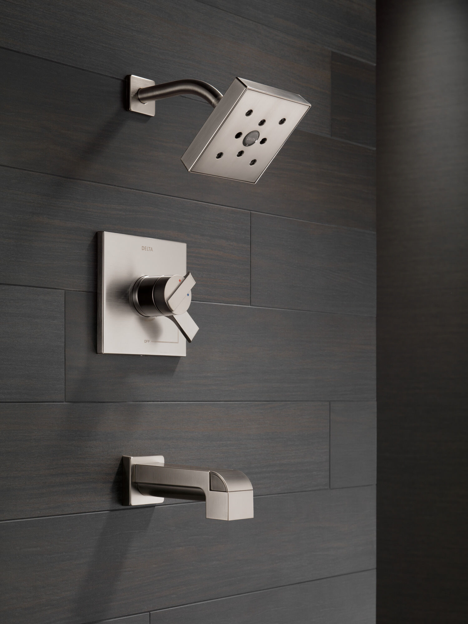 T17467-SS Monitor® 17 Series H2Okinetic® для ванны и душа Delta Faucet Ara Нержавеющая сталь - Вид №4