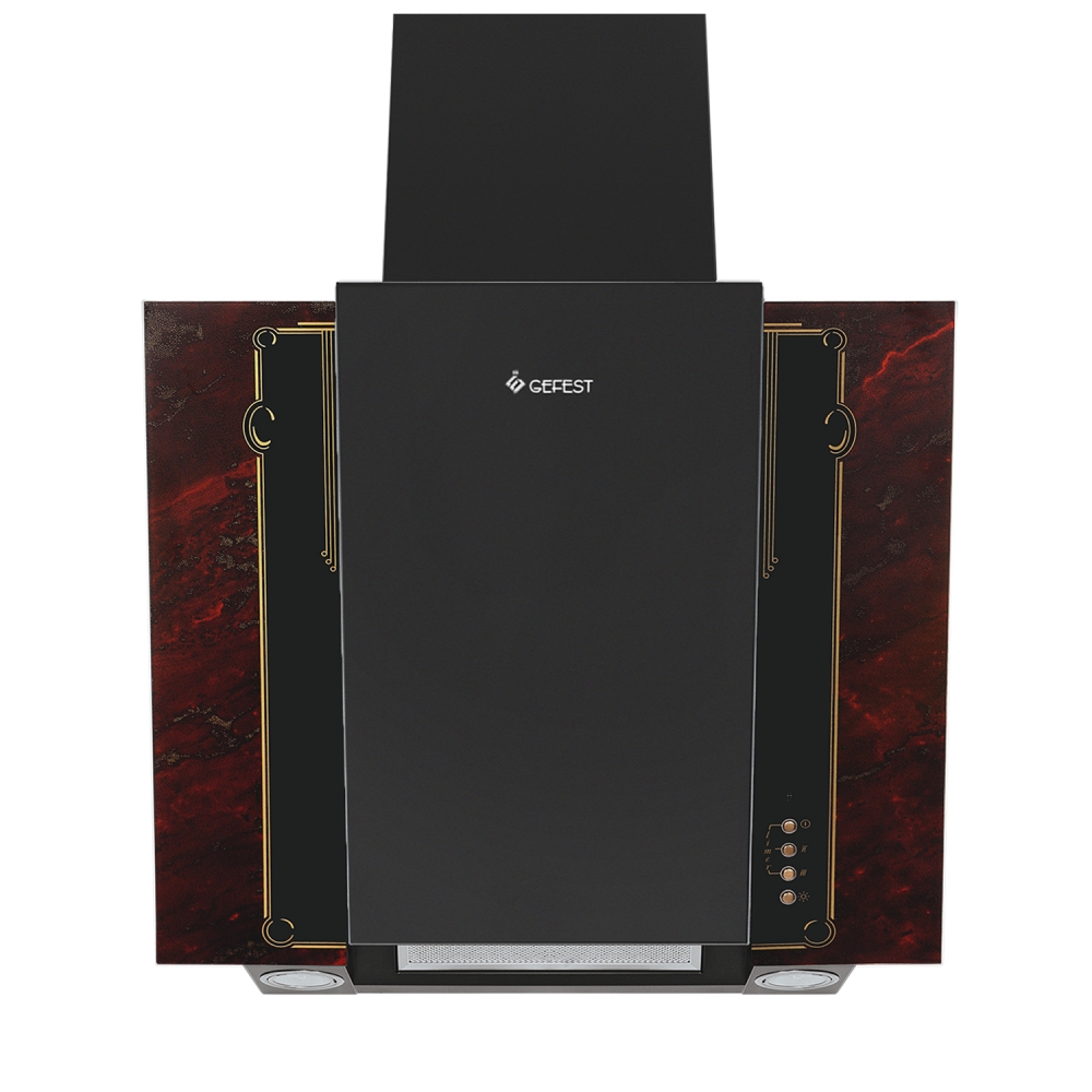 1349154 Вытяжка наклонная Gefest ВО 3603 К55 красный/черный STDN-0058118