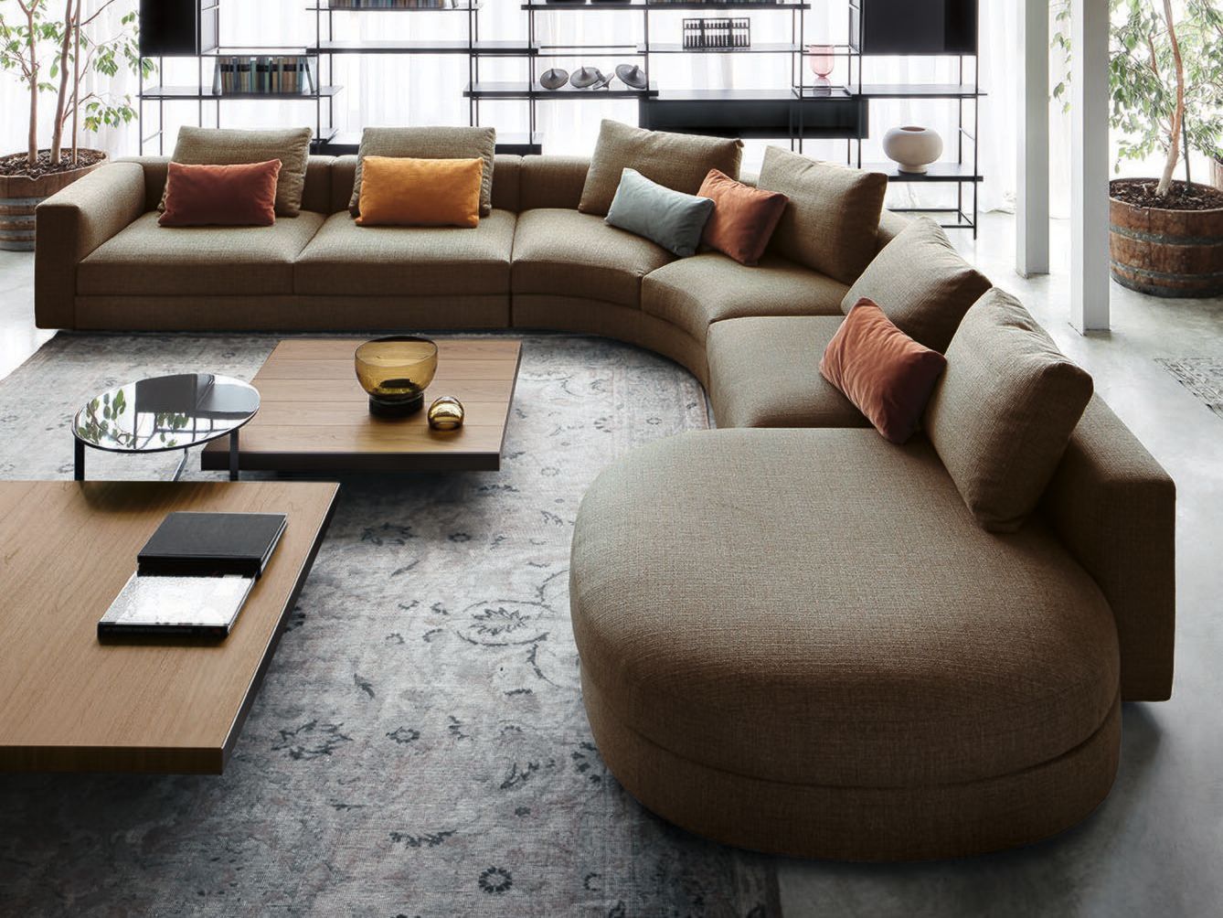 Угловой диван из ткани с полуостровом Lema Venise ARCH-00125173