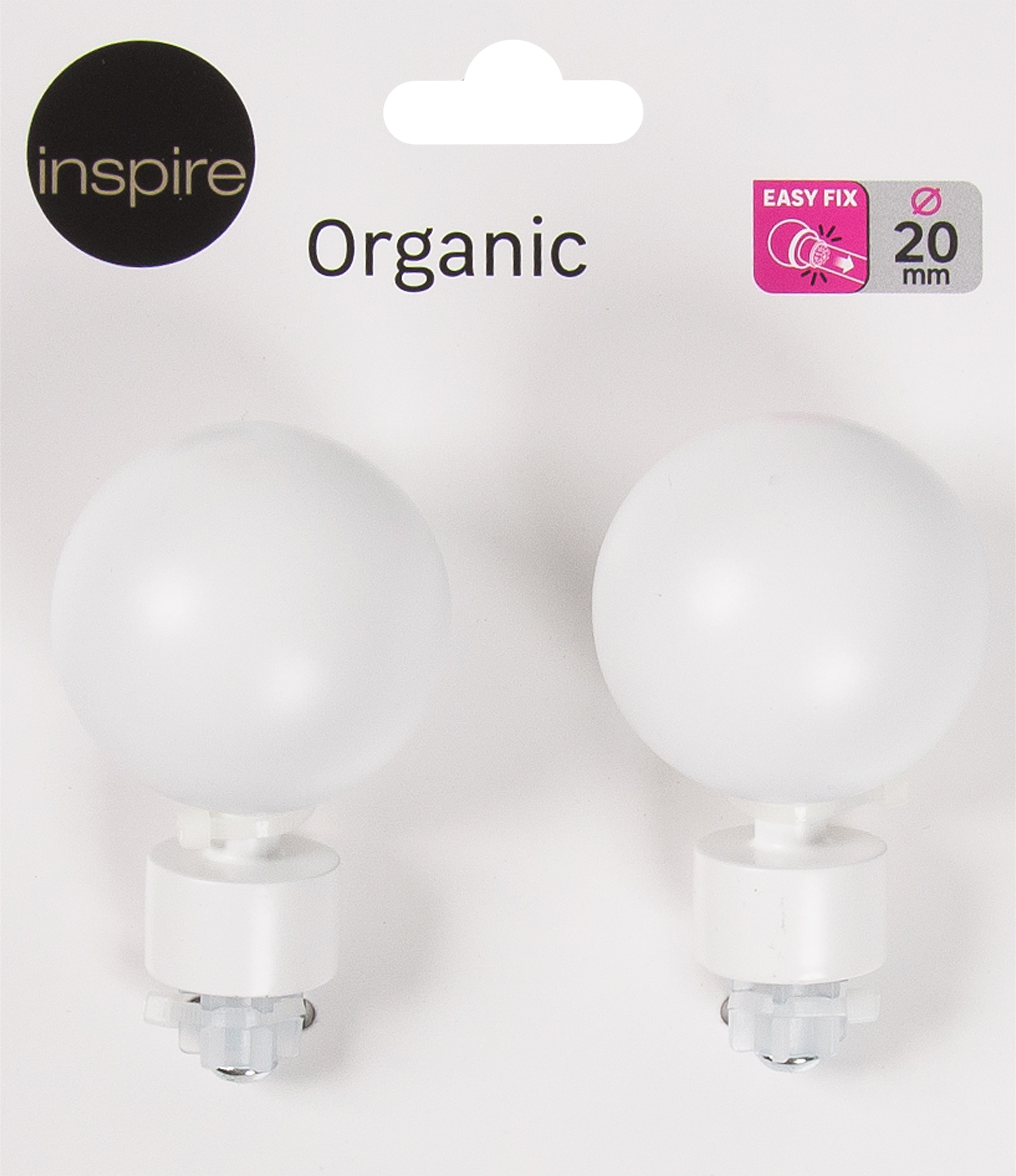 INSPIRE Наконечники для карнизов «Классический шар» белые матовые 6 см 82549300 STLM-0029517 - Вид №2