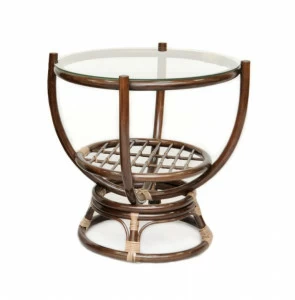 Столик приставной, ротанг Flower ЭКО ДИЗАЙН ПЛЕТЕНАЯ 009732 Коричневый