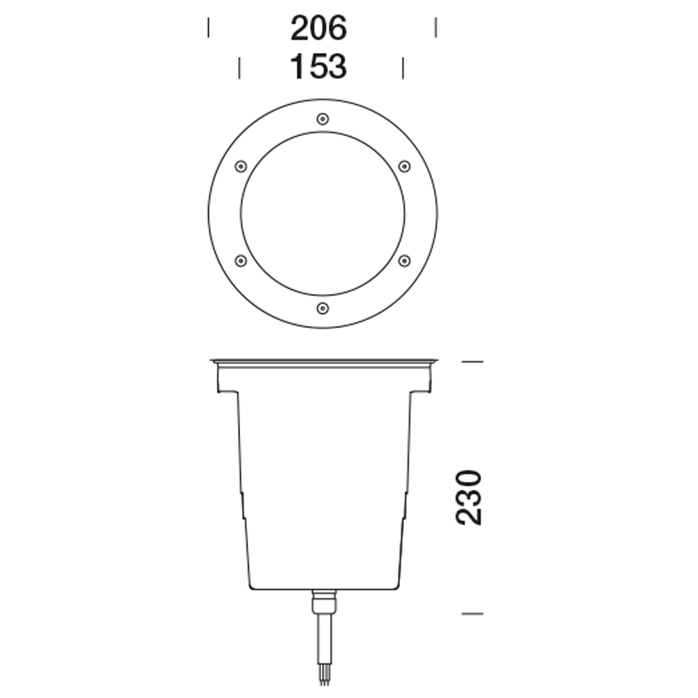 8305408 Встраиваемый в пешеходный пол Platek MEDIO  MEDIO - 16 LED RGBW 45°  - Вид №3