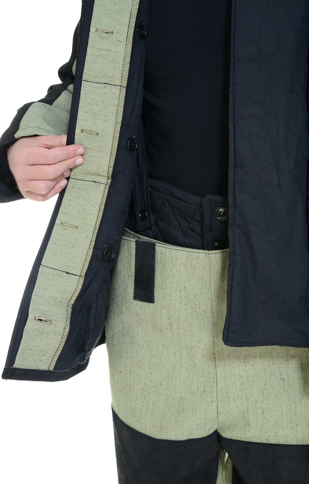 68916 Костюм брезентовый комбинированный cпилком со съемным утеплителем  Одежда для сварщиков  размер 60-62/182-188 Спецодежда  - Вид №9