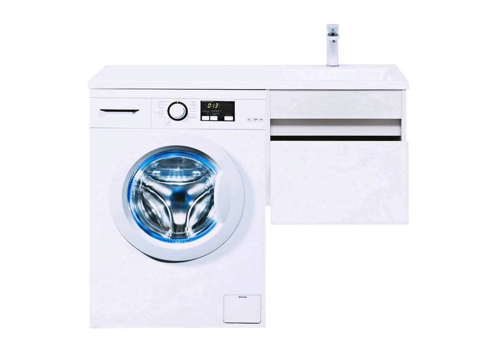 Тумба с раковиной Aquanet Токио 110 R белый (подвесная, 1 ящик) 0023691500235498 - Вид №10