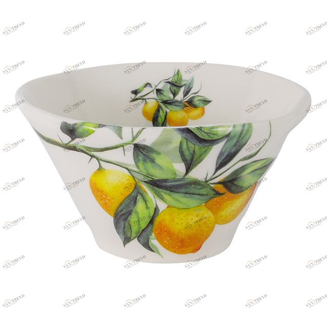 Салатник керамический белый с желтым 0,75 литра "Лимоны" JULIA VYSOTSKAYA ЛИМОНЫ 00-3947065 Белый;желтый 