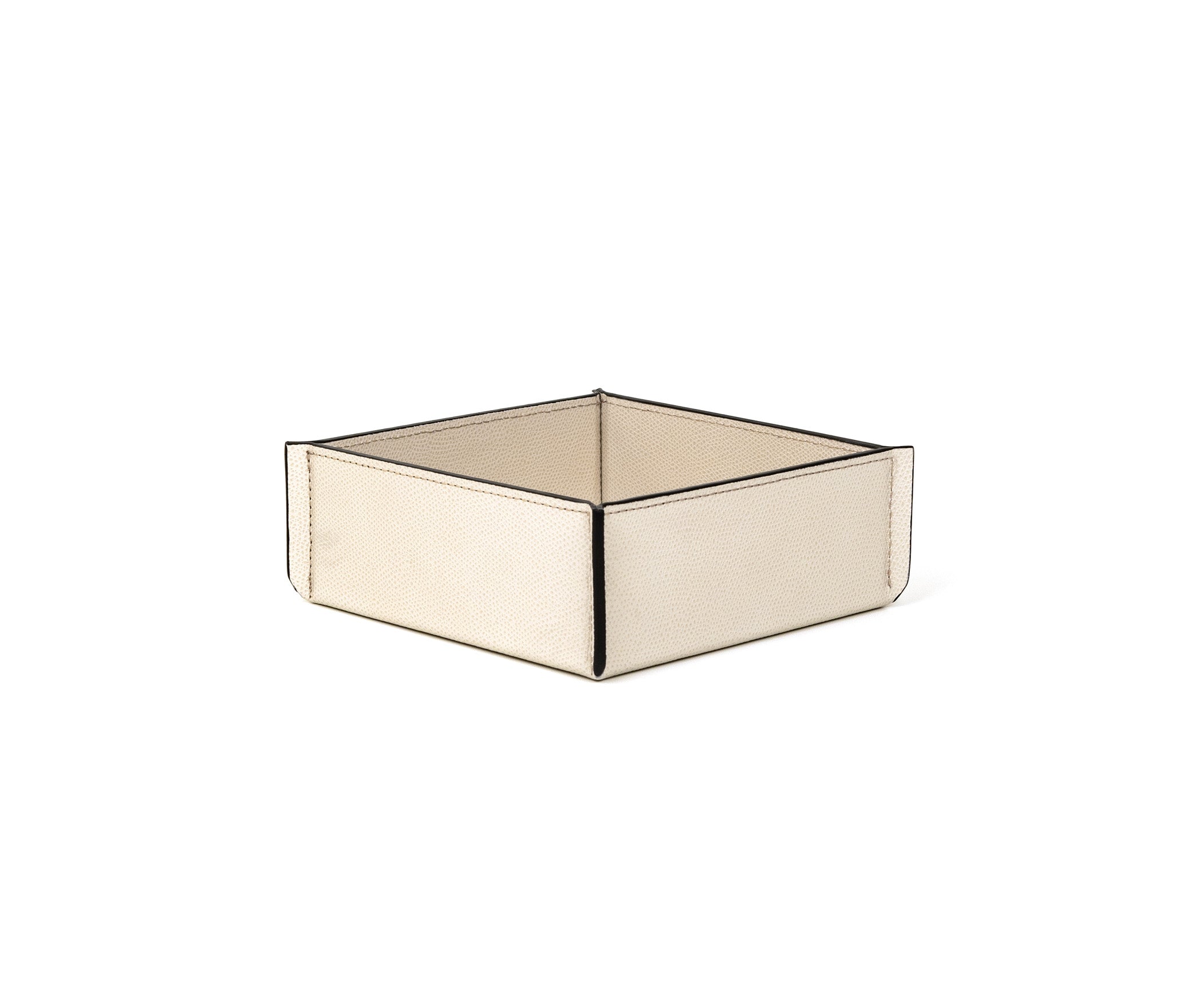 Leslie Valet Поднос - 30X30XH6 см / плетеная кожа_серо-коричневый Pinetti 00.1883.061.0 - Вид №1