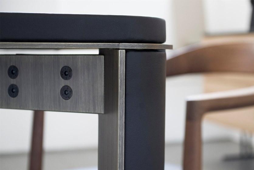 mg12 Прямоугольный стол из стали и кожи Gregorio sun-id-1459752 - Вид №2