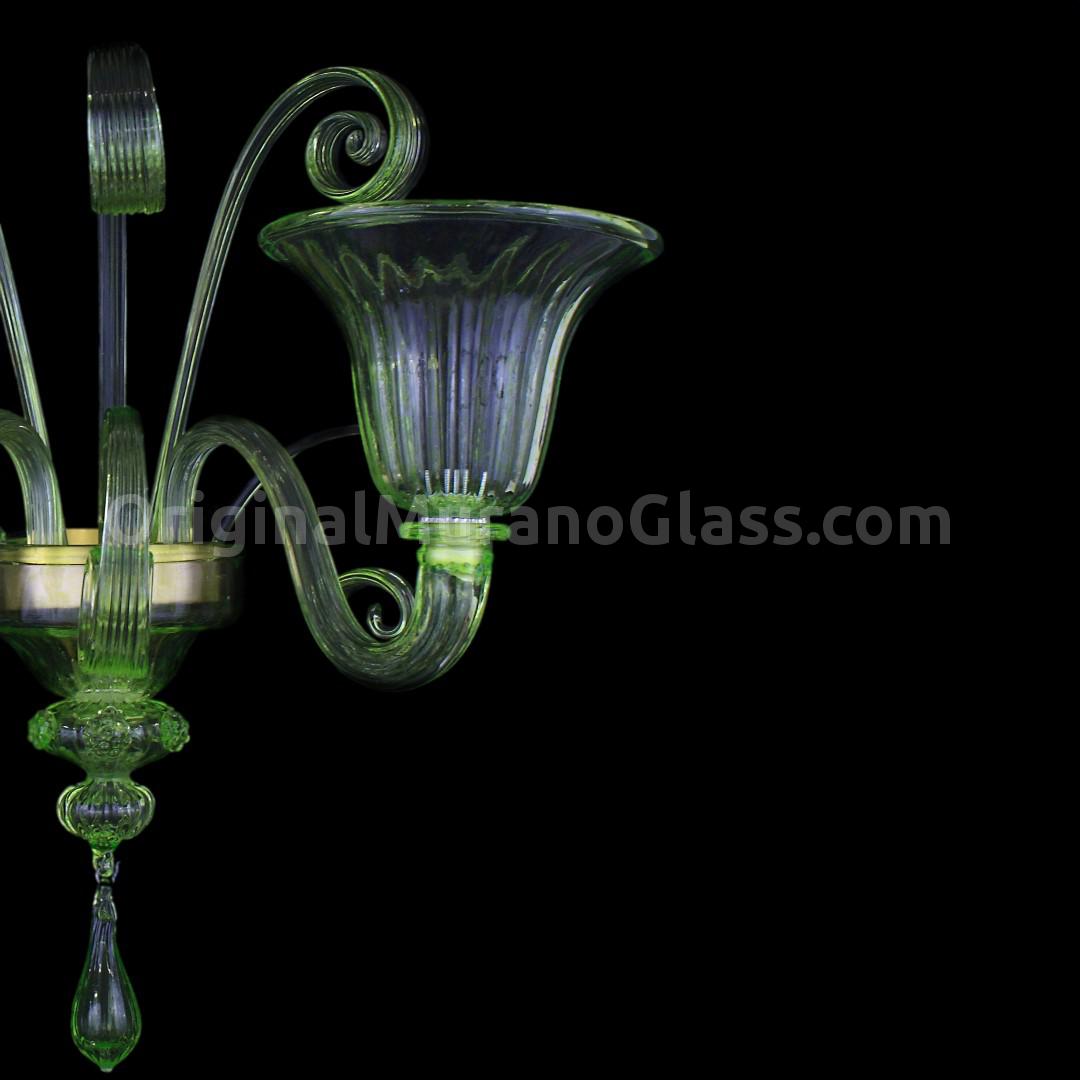 1275 ORIGINALMURANOGLASS Настенный светильник Бра Фоскари Зелёный - Пастораль - муранское стекло OMG 30 см CLASSICO - Вид №1