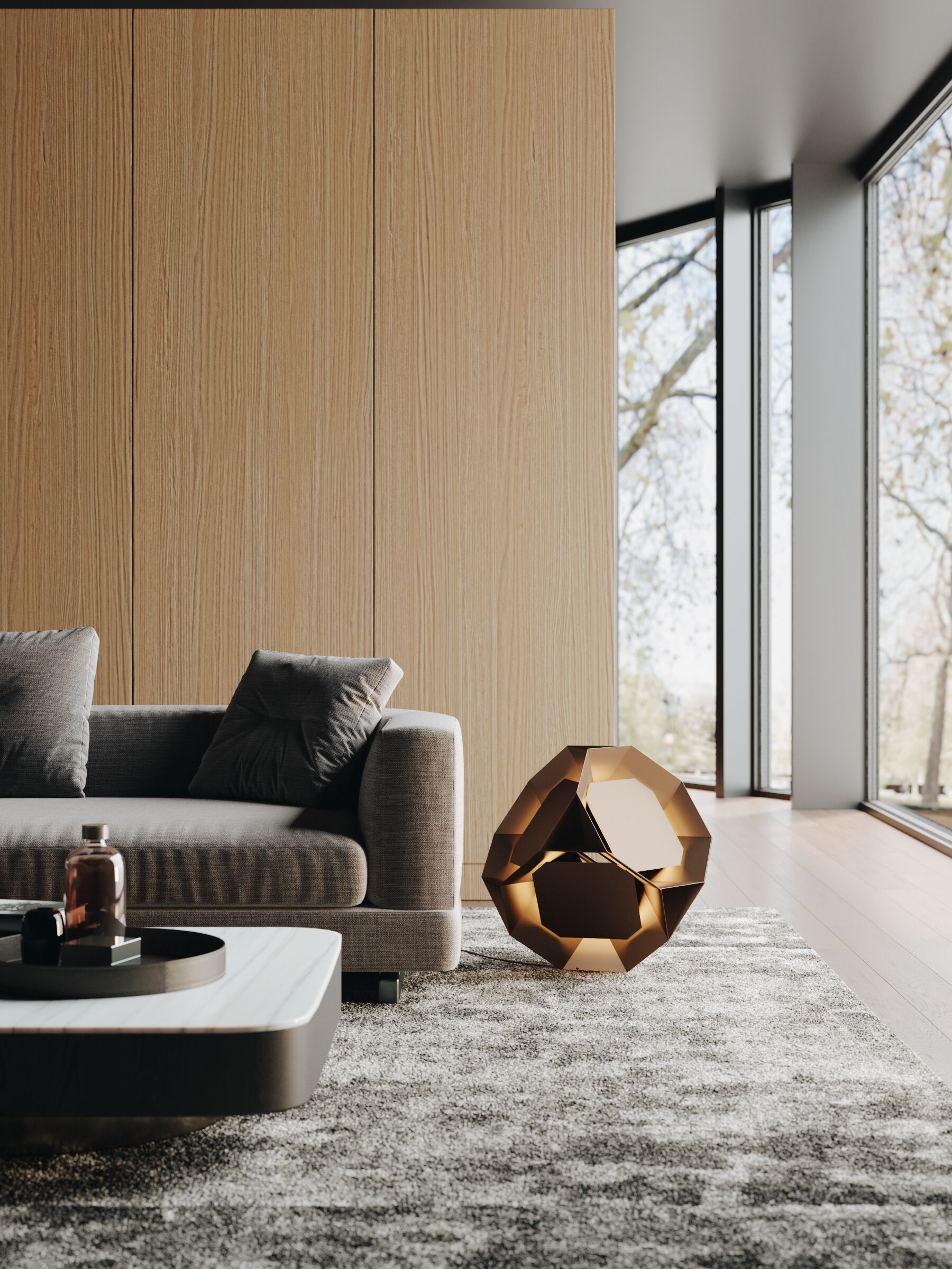 Латунная светодиодная напольная лампа / настольная лампа Rakumba Pylite ARCH-00118401 - Вид №6