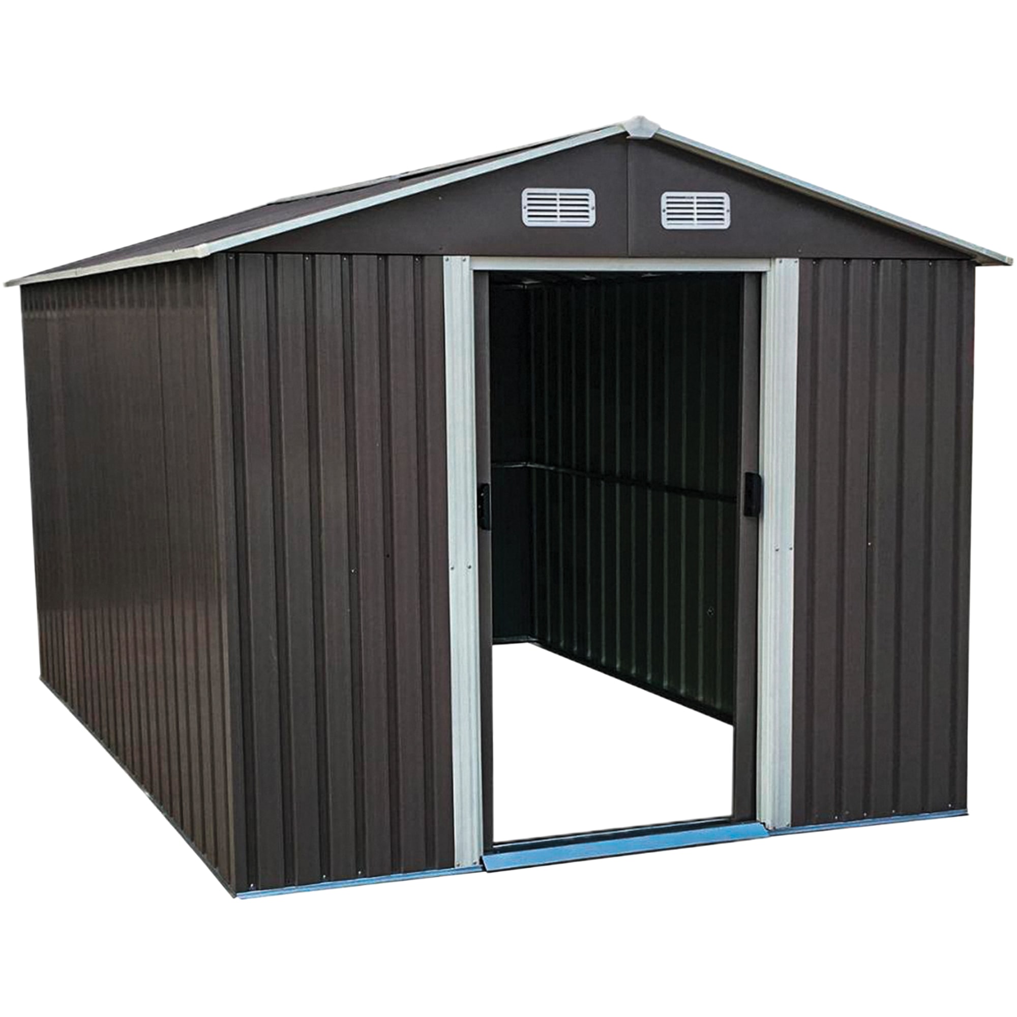 85671558 Садовый сарай для инструментов 257x202x312 см оцинкованная сталь темно-серый Santreyd 