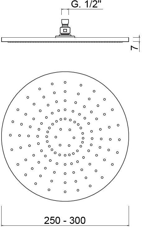 Rubinetteria Giulini Круглая лейка с системой защиты от накипи Ego F1707-25 - Вид №1