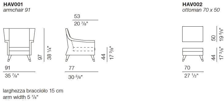 Bodema Кожаное кресло Bergere Havana Hav001/hav002 - Вид №13