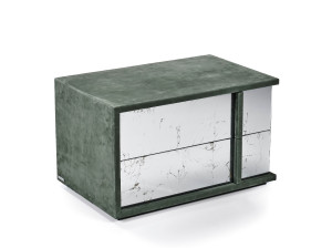 Тумбочка из дерева и стекла