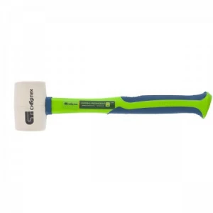 Киянка резиновая 225г белая резина, фиберглассовая рукоятка СИБРТЕХ