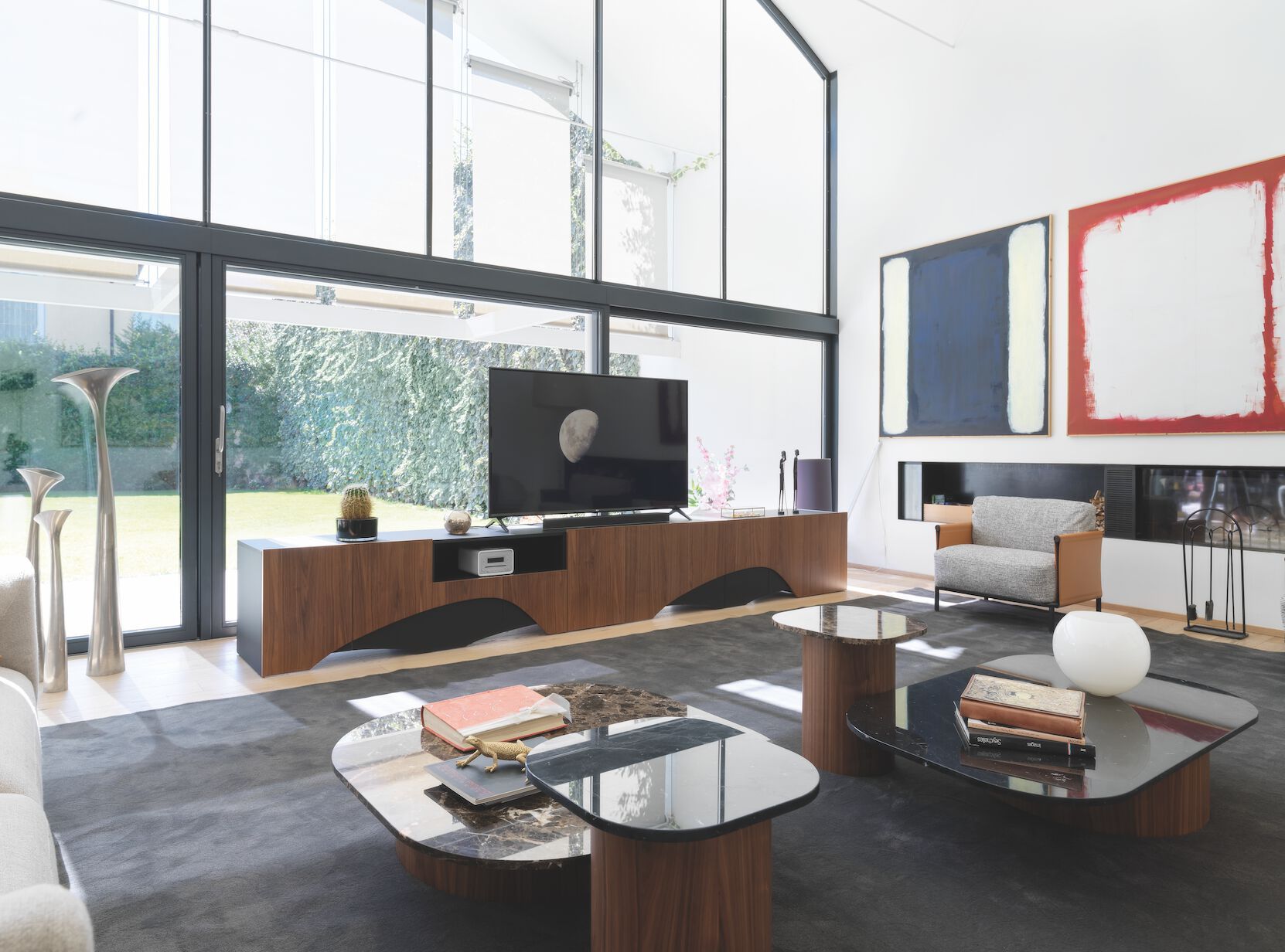 Журнальный столик из мрамора и ореха canaletto Casamania & Horm Марина ARCH-00082239 - Вид №5