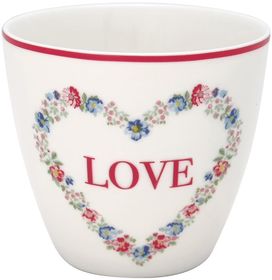 Стакан Heart love white 300 мл Greengate STWLATHLO0106