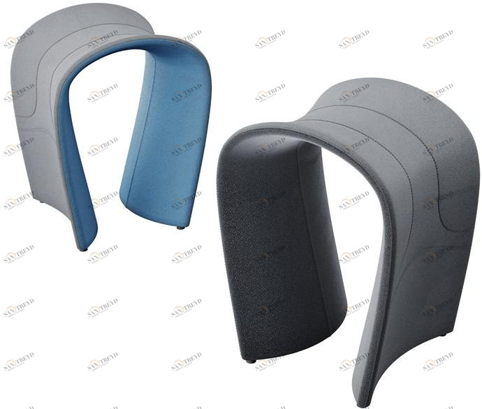 B&T Design Низкий табурет из ткани sun-id-1401839