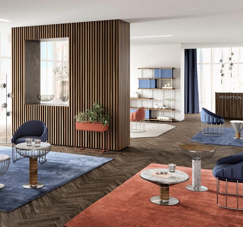 Momocca Низкий стол с деревянным основанием и мраморной столешницей Emma sun-id-1452926 - Вид №2