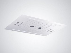 Прямоугольная потолочная душевая головка из нержавеющей стали с освещением