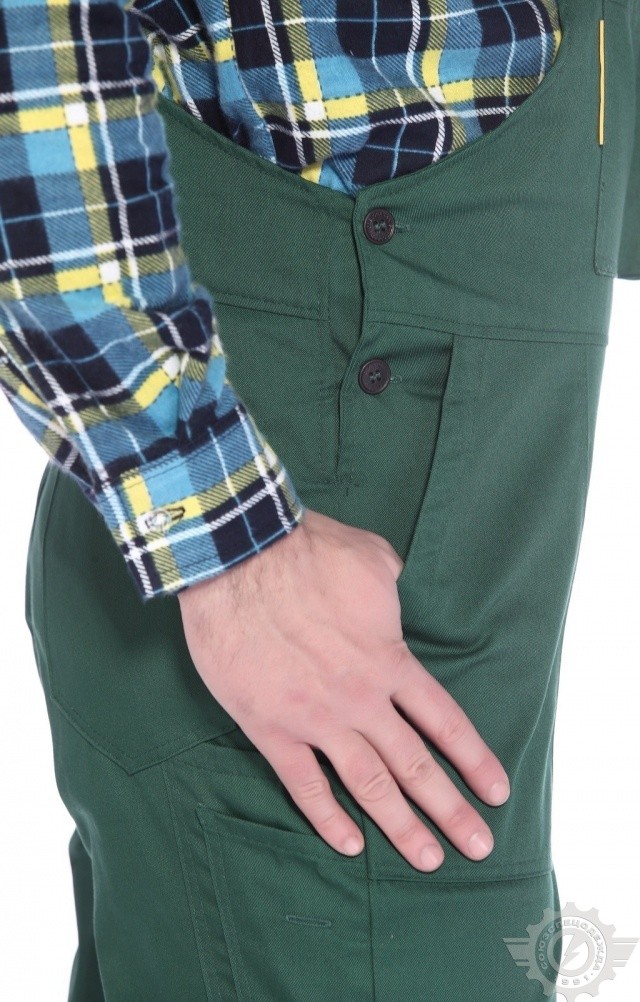 65611 Полукомбинезон "Эксперт-2" зеленый  Летняя спецодежда  размер 60-62/170-176  - Вид №9