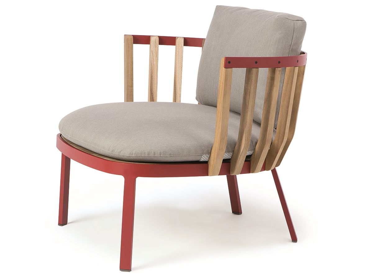 Садовое кресло из тикового дерева с подлокотниками Ethimo качели ARCH-00010047