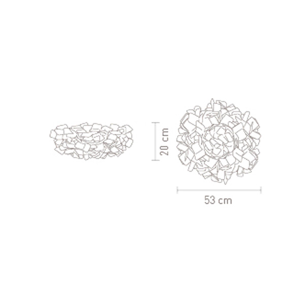 Светильник настенно-потолочный фиолетовый Clizia Medium Purple CLI78PLF0000P_000 SLAMP  00-3882833 Фиолетовый  - Вид №3