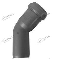 Отвод ПВХ канализационная D32мм 45 градусов Политек 6308