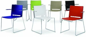 Diemmebi Полипропиленовый стул с салазками и подлокотниками Lafilò