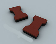 Резиновая брусчатка ecospline «катушка» 40 EcoSpline