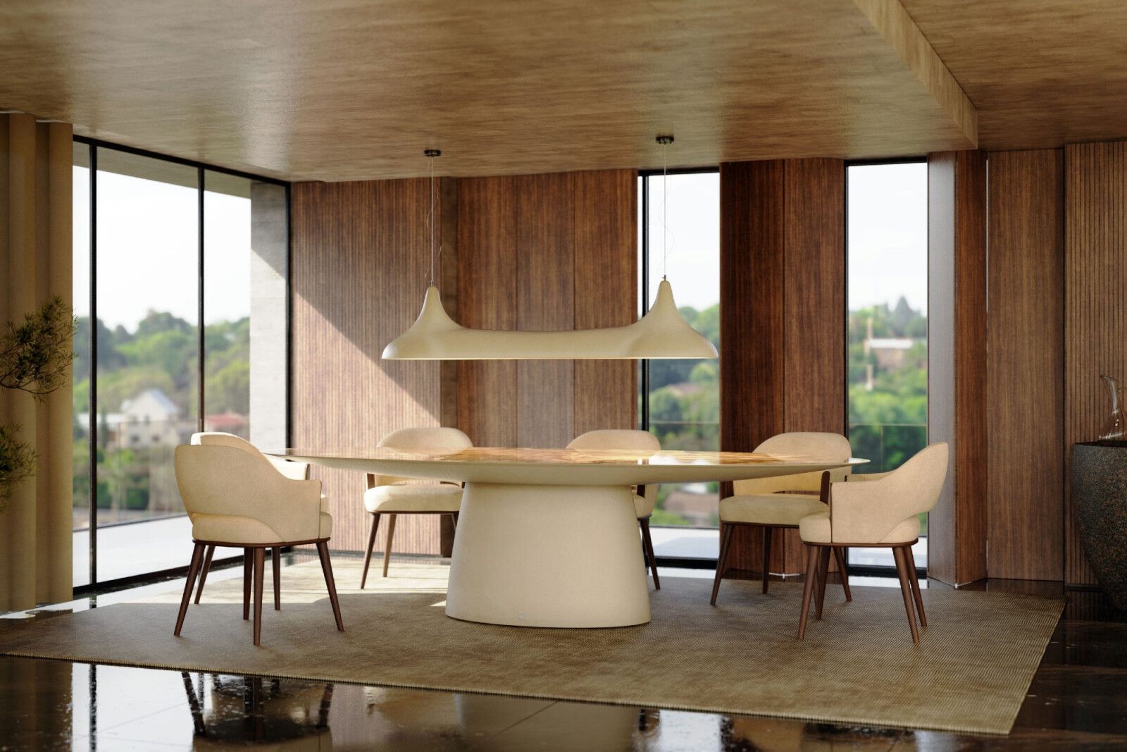 Светодиодный подвесной светильник из стекловолокна GANSK TUBA ARCH-00042059 - Вид №2