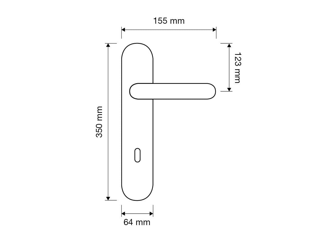 Латунная ручка на пластине LINEA CALI' Zaara ARCH-00106554 - Вид №2